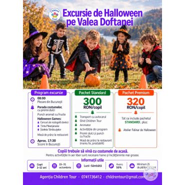 Excursie de Halloween la Doftana-pentru gradi si clase primare #childrentour