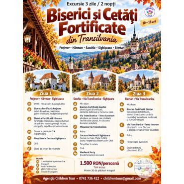 Excursie 3 zile la Sighisoara-Via Transilvanica #childrentour