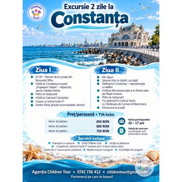 Excursie 2 zile la Constanta #childrentour
